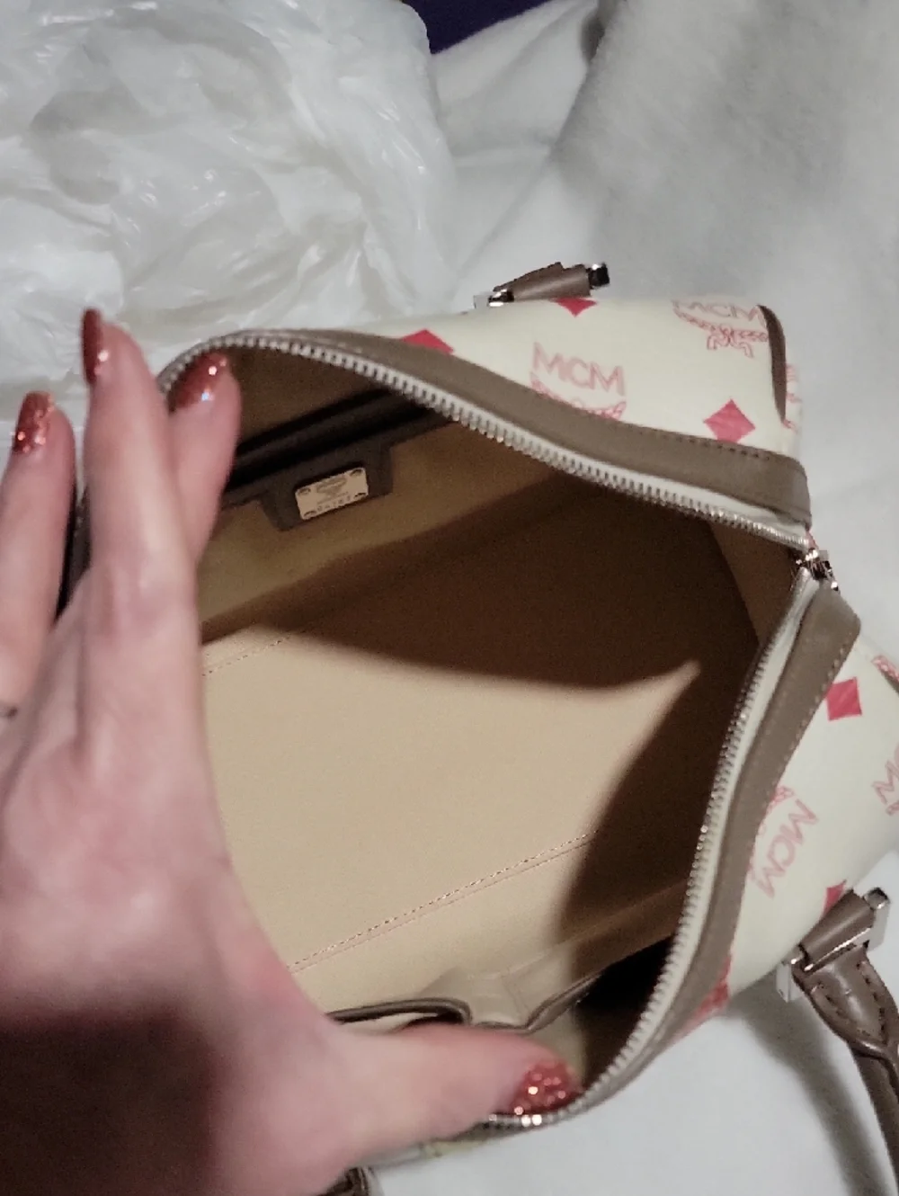 MCM Leather Satchel - Picture 7 of 13